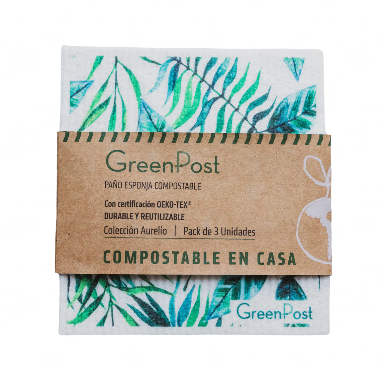 GreenPost Paño Esponja x3